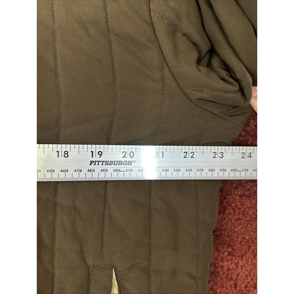 Vintage Fossil Brown Tan Bomber Corduroy Quilted Full Zip/Button Snap Jacket M - Picture 12 of 12